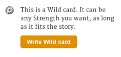 Screenshot of the interface for writing a wild card